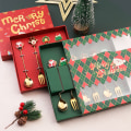 Miniatyrbilde 8 av 8: 6/4/2ST Julklapp Glod Sked Gaffel Set Älg Kaffesked le L OneSize L OneSize