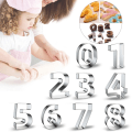 Miniatyrbild 2 av 5: 9 st rostfritt stål form siffror form DIY Fondant