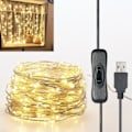 Miniatyrbilde 2 av 4: Eventyrlys 393In 100 Led USB Ip65 for jul, bryllup, 10M