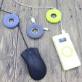 Miniatyrbillede 3 af 4: 2 stk. magnetisk kabelopruller, etui, silikone donut hovedtelefon kabelopruller lys grå light grey