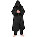 Miniatyrbilde 8 av 8: Svart kappe rekvisitter ridder kappe Halloween cosplay vampyr jul fest fancy dress kostyme kappe for kvinner menn L