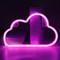 Pikkukuva 1 / 5: Rosa moln neonljus neonskyltar, batteridriven och USB