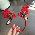 Miniatyrbillede 1 af 8: Fashion Jul Hat Pannband Jul Paljett Pannband Jultomte A2 one size A2 one size
