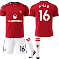 Miniatyrbillede 1 af 2: Man Utd 2025-26 Hjemme Fodbold Sæt med Strømper - Størrelse Voksen & Børn, No.16 AMAD No.16 AMAD 24
