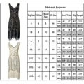 Pikkukuva 2 / 3: 1920-luvun naisten flapper-mekko hapsut Great Gatsby -asu 20-luvun paljetit helmet vintage 4XL beige