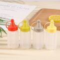 Miniatyrbilde 4 av 8: 4 stk Minisåsflaske påfyllbar ketchup honung salatbeholder
