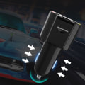 Pikkukuva 2 / 5: Bluetooth-yhteensopiva soitin Auton lisävarusteet Audio Musiikkisovitin QC3.0 Type-C Nopea lataus Auton lisävarusteet FM-lähetin Auton laturi Tummanvihreä