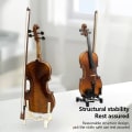 Miniatyrbillede 3 af 5: Justerbar holder til violinstativ - Sammenklappelig violinbøjle - Sort