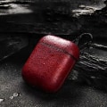 Miniatyrbild 7 av 7: Lämplig för Airpods2 Läder PU-hörlursskal Bluetooth hörlurar Förvaringsbox AirPods Case Läder (2-pack, svart, brunt)