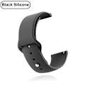 Miniatyrbilde 1 av 7: 18 mm 20 mm 22 mm metallrem for Garmin Vivoactive 3 4 4s Band Watch Venu 2 2s SQ Forerunner 645 Armbånd Silikonløkke Nylon håndled Silikon Svart Silicone Black 20MM