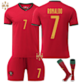 Miniatyrbillede 1 af 2: UEFA EURO 2024 Portugal Hjemmebanetrøje No. 7 Ronaldo XS