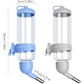 Miniatyrbild 2 av 5: Dvärgkanin nappflaska för bur, nappflaska för kanin, 2 st 250 ML/8.45 OZ, droppfri hängande vattenflaska i plast Automatisk flaskdispenser
