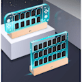 Miniatyrbild 5 av 5: Trälysande bas för Switch-Oled/Lite - 21-i-1 Transparent magnetiskt fodral NS-spelkortförvaring Tillbehör null - B