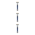 Miniatyrbillede 3 af 3: 1/3 traditionelt designet manuel barbermaskine til glat barbering 3Set 3Set