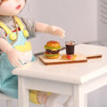 Miniatyrbilde 5 av 5: 1:12 Miniatyr Dukkehus Hamburger Cola Kopp Pommes Frites Rask for Dol