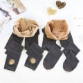 Miniatyrbild 3 av 5: Vintervarma Leggings Dam Tjocka Fleece Leggings Svart 220g