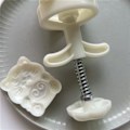 Miniatyrbillede 5 af 5: Plast Månekakeform 75g Tigerformede Frimærker Månekakeforme til Midthøstfestivalen DIY Bage Månekake Brug