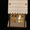 Miniatyrbillede 8 af 8: God Jul LED-lys Træhus Lysende Hytte Jul Elg one size Elk one size