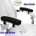 Miniatyrbillede 2 af 7: Ny Slow Rebound Memory Foam Armlæn Pude Pad Stol Måtte Elbo Sort Et Par Black A Pair