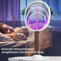 Pikkukuva 4 / 5: Kaksi-yhdessä hyttysmyrkkypolttimo 365nm Uv-valo Bug Zapper -ansaloukku Kärpäset Hyönteinen USB Ladattava Kesä