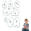 Pikkukuva 4 / 7: M-Emory Bear Template -viivain - 30 cm ompelukaavat | Akryyliset karhumallit ohjeilla askartelu- ja ompelutöihin Medium size (12 inches)
