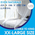 Pikkukuva 2 / 5: Luksusinen hyttysverho kaksois- ja king size -sängille | Leirintätelttakangas | Hienoin verkko 300 reikää neliötuumaa kohti, 2 sisäänkäyntiä, helppo asentaa, Ha