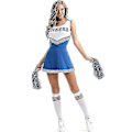 Pikkukuva 1 / 5: Naisten koululaisia musikaali Halloween-juhla cheerleader-asu mekko sininen blue XL