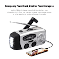 Miniatyrbild 4 av 5: Nöd solhandvev 1200mAh AM FM NOAA väderradio LED-ljus USB-laddare utomhus