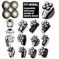 Miniatyrbilde 2 av 5: 5 blader hode barbermaskin erstatningshoder erstatningsblader hode Sh