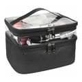 Large Makeup Bag in Box Shape Black Black