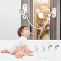 Miniatyrbillede 3 af 5: 4 stk Vindue Begrænsere Lås Vindue Begrænsere Baby Vindue Lås Vindue Lås Dør Lås - FARVE: Hvid