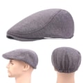 Pikkukuva 5 / 7: 1 kpl puuvillahattu, miesten ja naisten hattu, pehmeä rento baskeri, yksivärinen unisex, kevyt, vihreä, yksi koko Light green one size