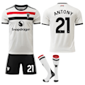 Miniatyrbillede 1 af 2: Manchester United 2024-25 Udebanesæt til Børn & Voksne med Strømper, Antony Nr. 21 No.21 ANTONY M