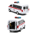 Miniatyrbilde 4 av 5: Ambulanse Vogn Bil Lastebil Trekk Tilbake Modell Med Led Lyd Barn