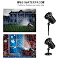 Miniatyrbild 8 av 8: LED Jul Snöflinga Ljus Snöfall Projektor IP65 Rörlig S US one size US one size