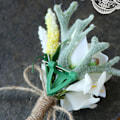 Miniatyrbillede 4 af 11: Kunstig Calla Lily Boutonniere Brudgom Brudesvend Bryllup Blomst Corsage Brosche