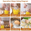 Pikkukuva 2 / 5: Äggrörare, Manuell äggvisp i silikon Golden Egg Yolk Mixer K