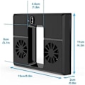 Miniatyrbillede 3 af 4: USB-blæser til Xbox Series X-konsol, kølesystem til Xbox Series X med 2 blæsere og 2.0 USB-port - kun til Xbox Series X