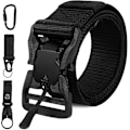 Pikkukuva 1 / 8: Miesten Taktinen Vyö, Sotilaallinen Tyyli Nopea Irrotus Nylon Vyö, Raskas Työvyö, Miesten Taktinen Vyö Lahja Koukun Kanssa, Nylon Riggers Vyöt Miehille Nylon buckle-B 4PCS