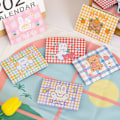 Miniatyrbild 7 av 8: Falska nageldisplaykort e tecknade hopfällbara gratulationskort Stat rosa One Size Pink One Size