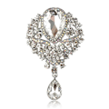 Miniatyrbild 1 av 4: Mode Lily Blomma Inlagd Strass Legering Cubic Zirconia Hänge Brosch För Kvinnor Av Fester Banketter Bröllop Födelsedagspresenter Strass Kristall Br