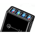 Miniatyrbillede 2 af 4: USB Væglader med 4 porte, 15W Multi-Port Rejseadapter - Sort