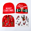 Miniatyrbillede 2 af 8: Kreativ varm uldhat juleelg varm farve stickad hue C A4 one size A4 one size