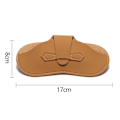Miniatyrbillede 3 af 10: PU Læder Etui Solbrille Opbevaringspose Cover camel