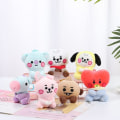 Miniatyrbilde 3 av 5: 12CM BTS Plysjdukke Leke BT21 Nøkkelring Veske Henge