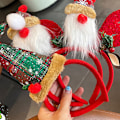 Miniatyrbillede 4 af 8: Fashion Jul Hat Pannband Jul Paljett Pannband Jultomte A2 one size A2 one size