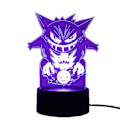 Pikkukuva 5 / 5: 3D Sonic USB-yövalo - Tunnelmavalo Värikäs Musta jalusta: Värikäs 5