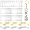 Miniatyrbillede 3 af 9: 50 stk. Akryl nøgleringsemner med ringe, der er klare til nøgleringe, rektangulære akrylsemner til DIY-håndværk og vinylprojekter