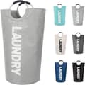 Laundry basket with padded handles, waterproof foldable laundry basket, laundry basket for bathroom, laundry, dorm light grey light grey light grey