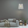 Miniatyrbilde 4 av 5: 2 stk stofflampeskjerm Clip On Bulb, Barrel Cloth Lampskärm,